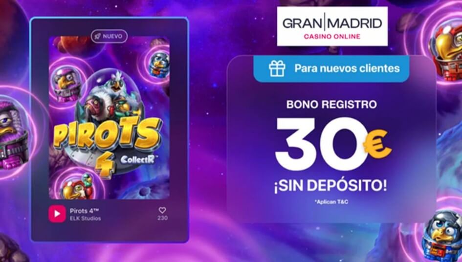 Mejores casas de apuestas con bono de 10€ sin depósito: Casino Gran Madrid
