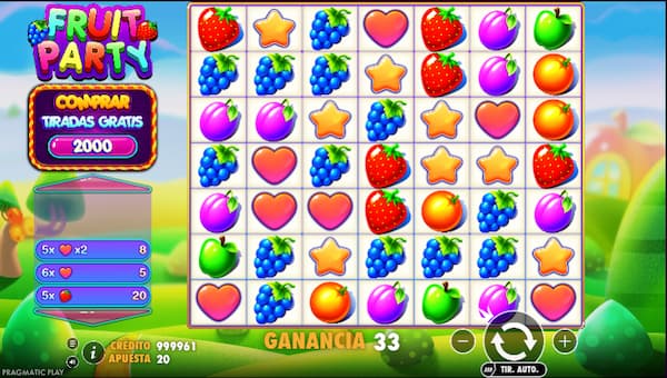 Interfaz Fruit Party