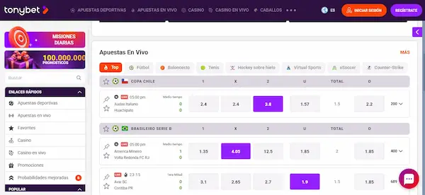 Top 5 Plataformas para Apostar Champions League: Tonybet