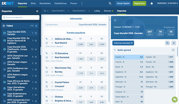Mejores casas para Apostar en Mundial: 1xBet