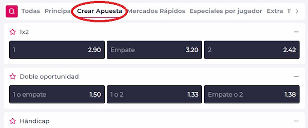 Creador de apuestas - Casino gran Madrid