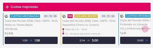 Cuotas mejoradas - Casino gran Madrid reseña casa de apuestas