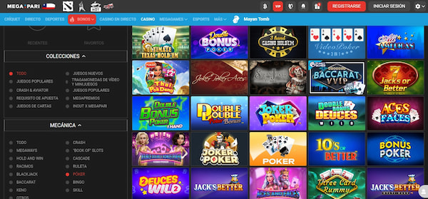 Megapari - Poker online gratis casinos online de Chile
