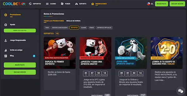 Casas de Apuestas en Chile con los Mejores Requisitos para sus Bonos: Coolbet