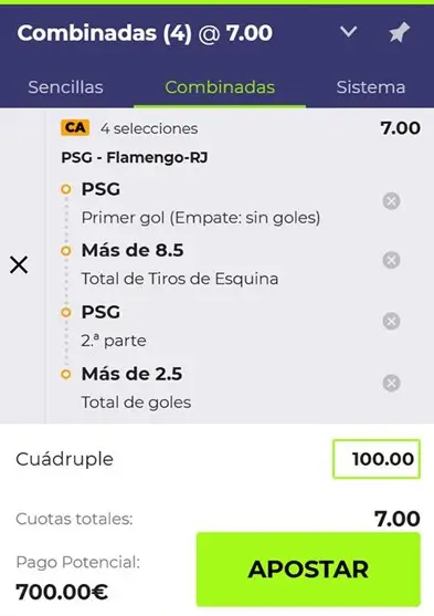 Apuesta Combinada para la Final de la Copa Intercontinental