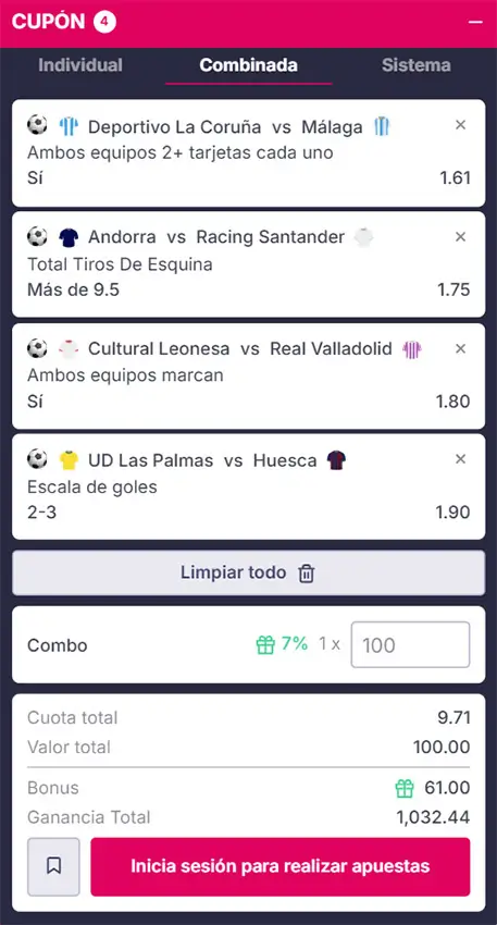 Combinada 3 - LaLiga Hypermotion Jornada 34