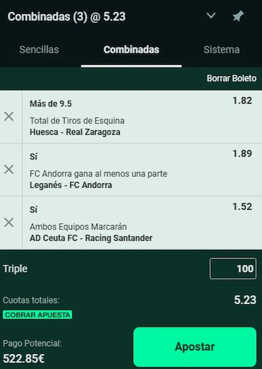 Combinada 3 LaLiga Hypermotion Jornada 37