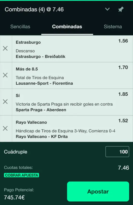 Conference League - Jornada 6 - Combinada 2