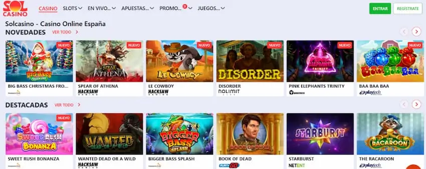 Top 5 de Casinos Online de España: Sol Casino