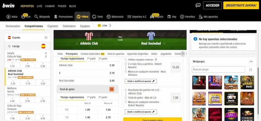 Bwin - Deportivo Alavés vs Real Sociedad