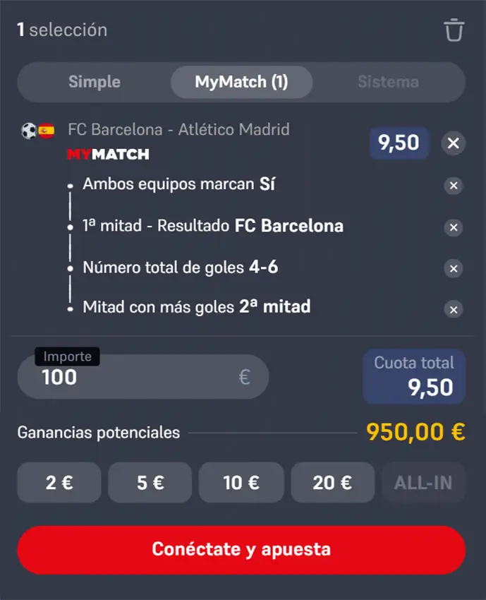 Combinada 2 - Barcelona vs Atlético Madrid