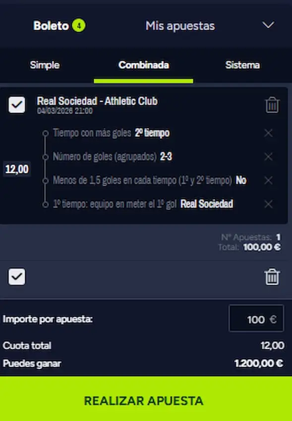 Combinada 2 Real Sociedad vs. Athletic