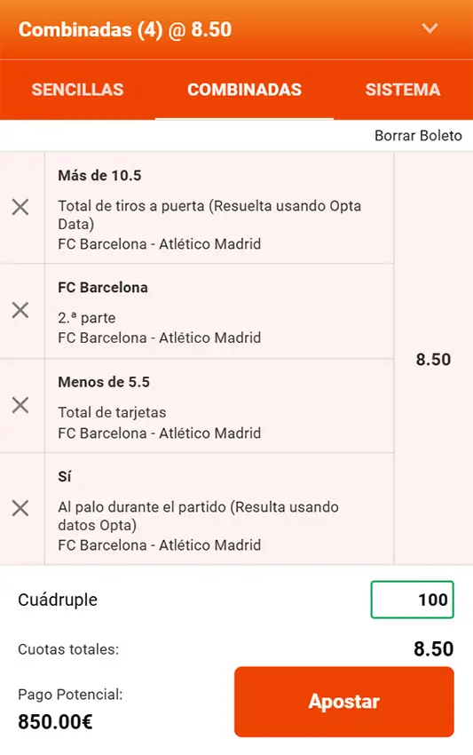 Barcelona - Atlético Madrid - Combinada 2