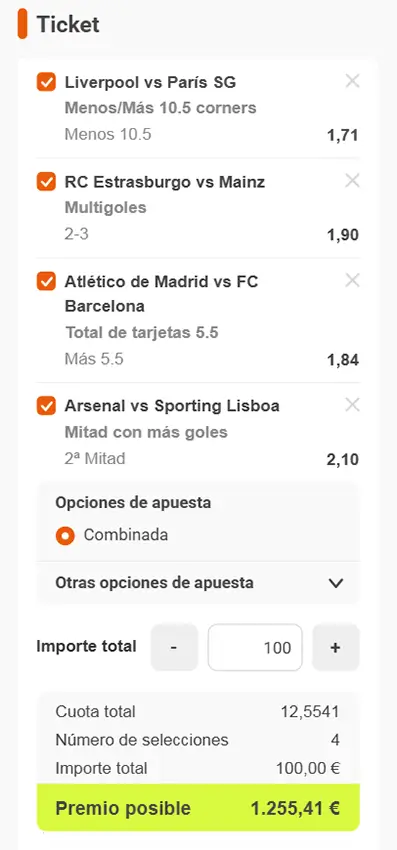 Combinada 1 - Quiniela 56