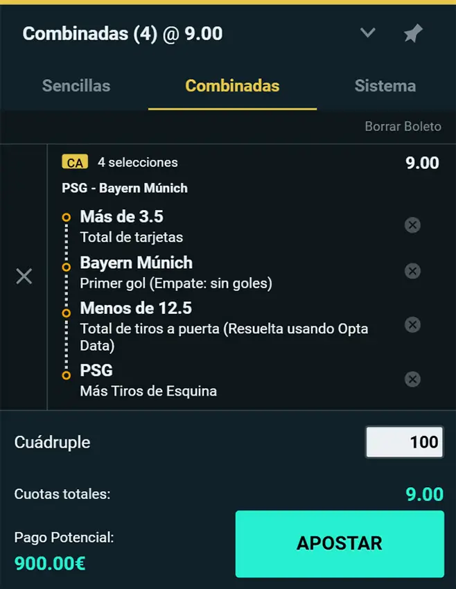 Combinada 2 - PSG vs Bayern Múnich