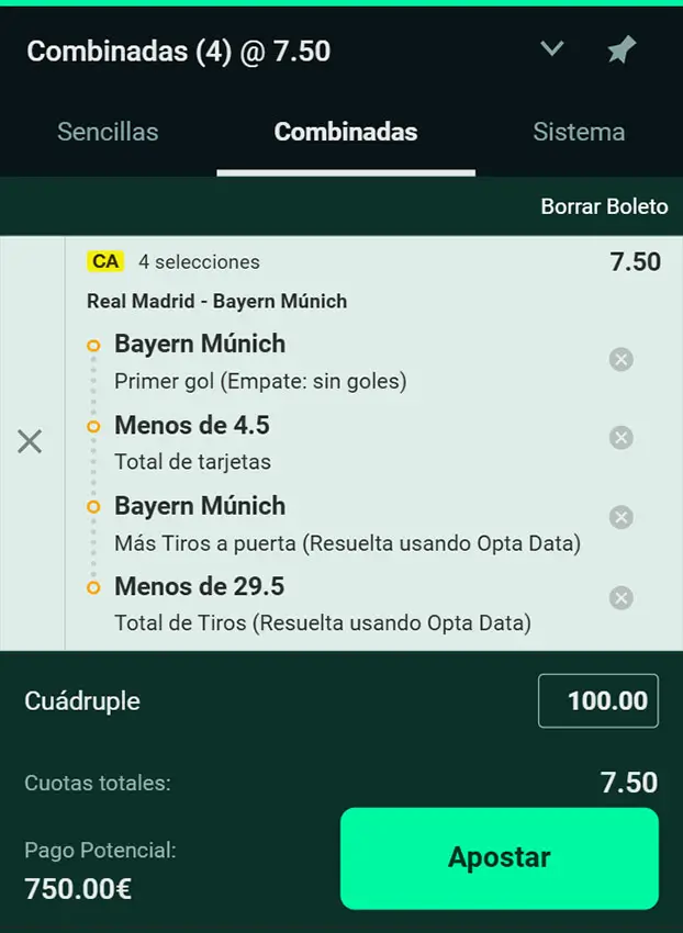 Real Madrid - Bayern Múnich - Combinada 1