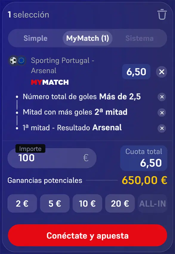 Sporting vs Arsenal - Combinada 1
