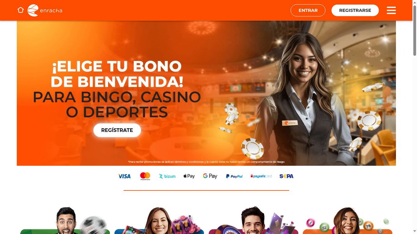 Enracha: bono de bienvenida para bingo online