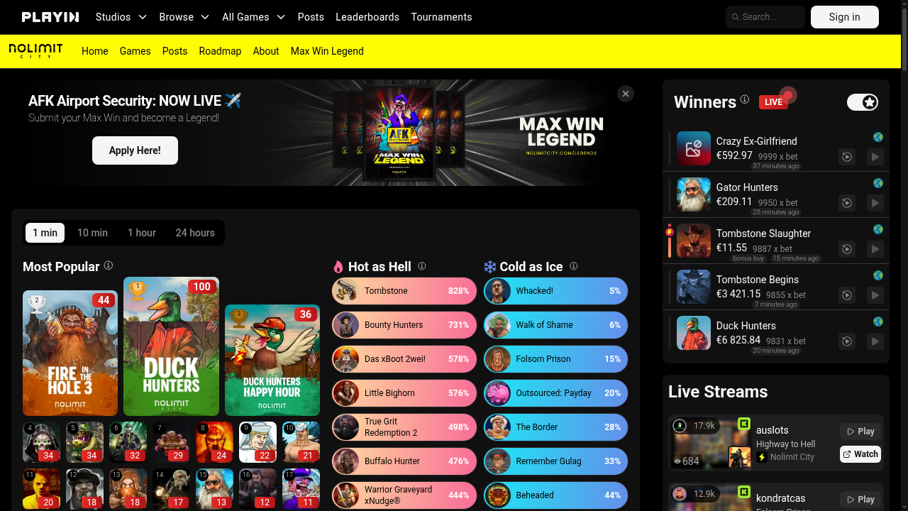 Nolimit City, slots de volatilidad extrema