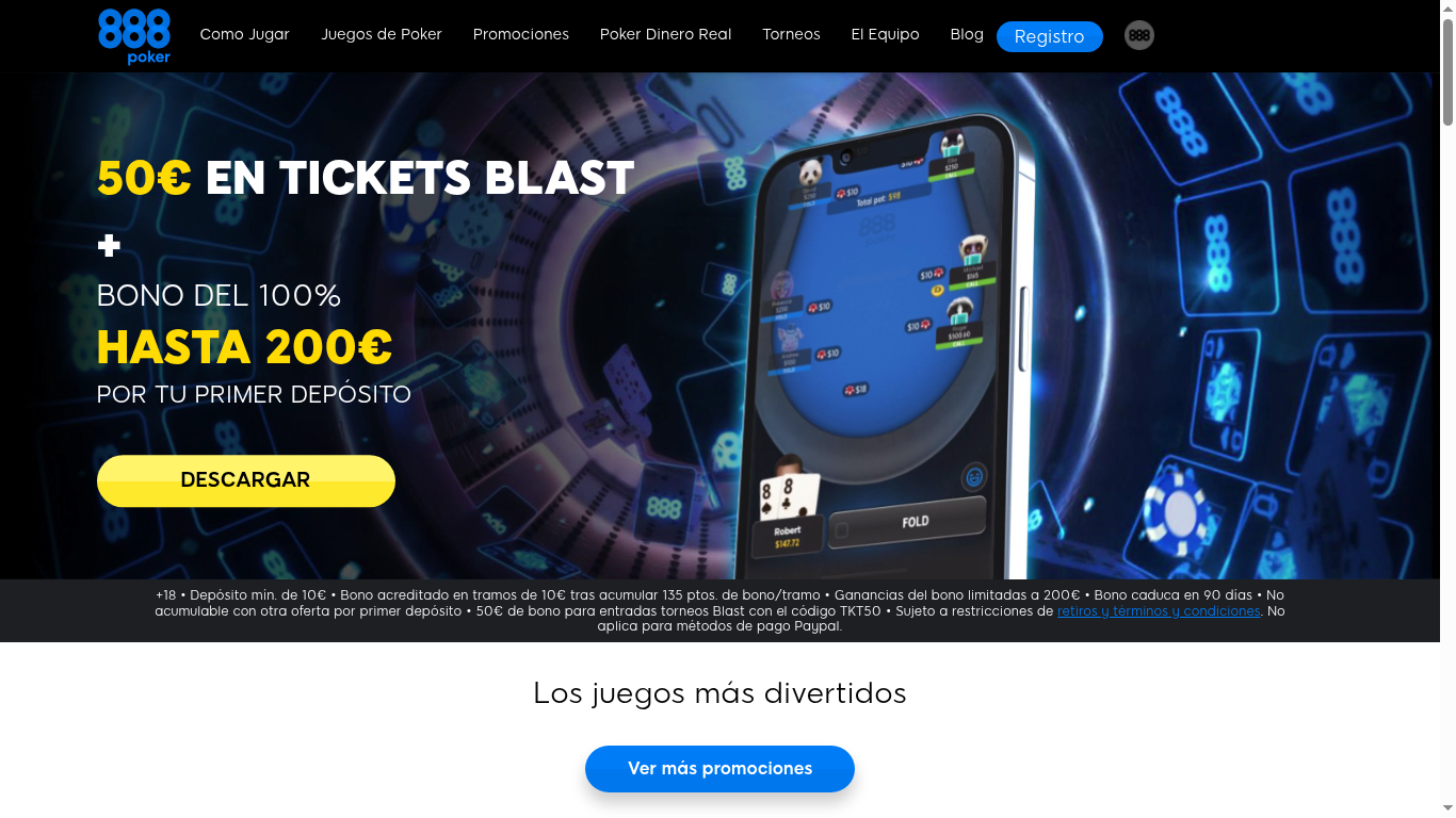 888poker: tickets Blast y torneos de póker online