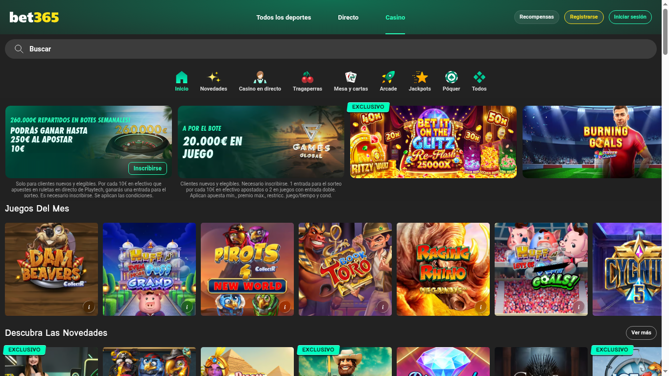 Bet365 póker y casino online en España
