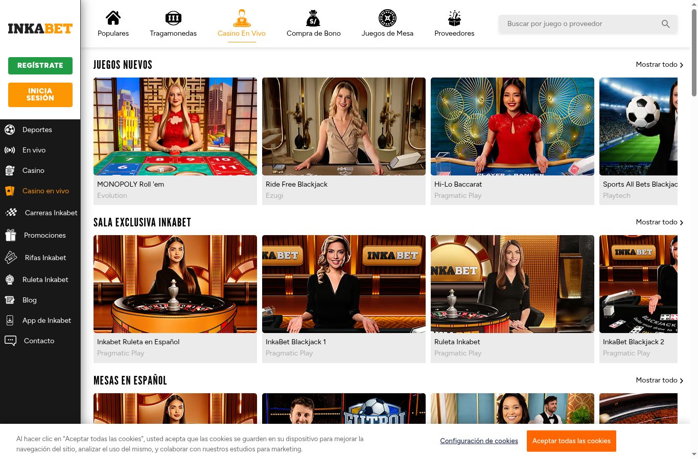 Casino en vivo de Inkabet visto desde Perú (agosto 2026)