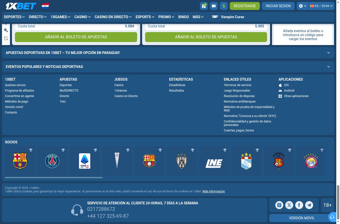 Métodos de pago y sellos de 1xBet vistos desde Paraguay (agosto 2026)