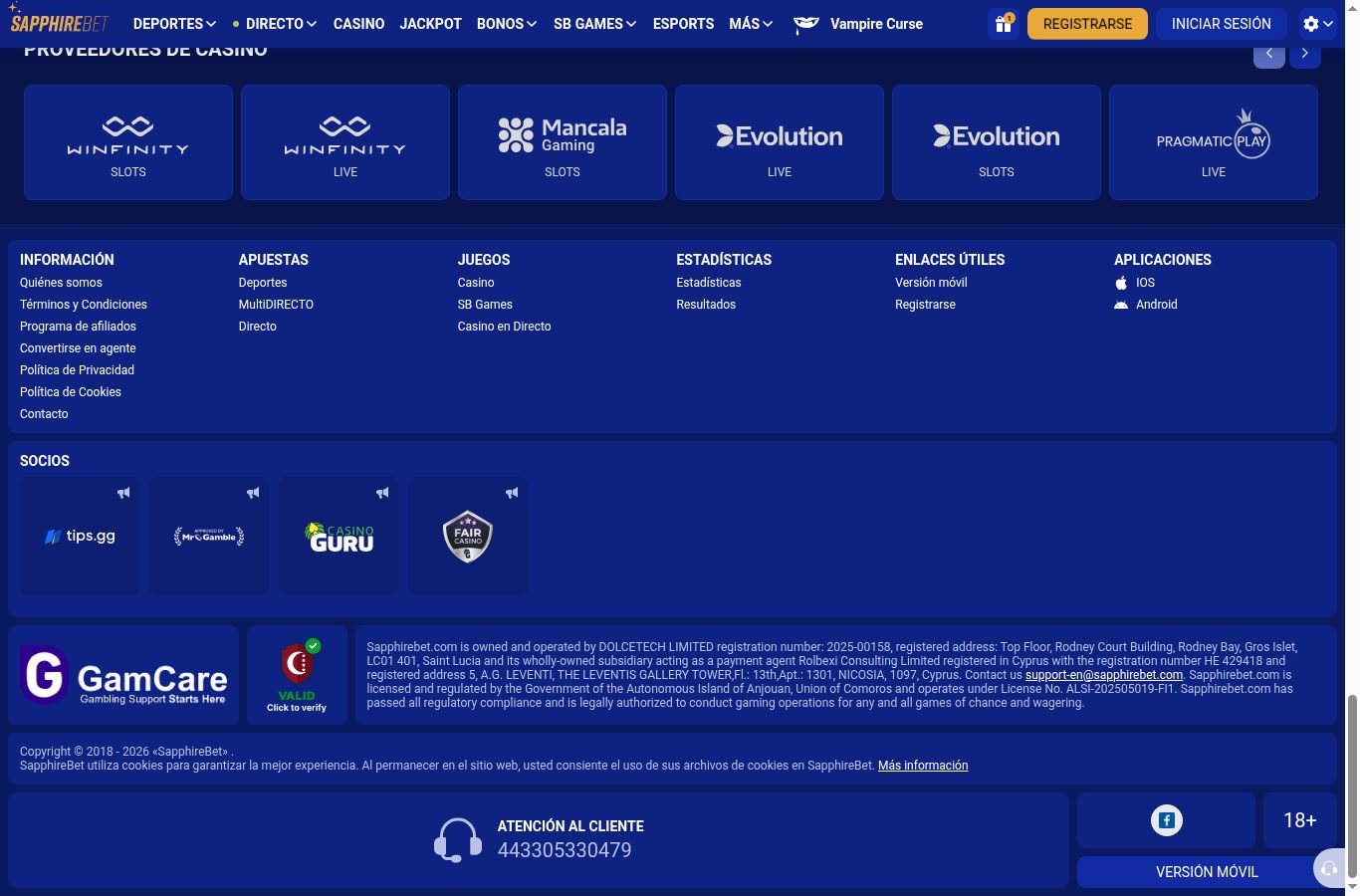 Métodos de pago y sellos de SapphireBet vistos desde Chile (agosto 2026)