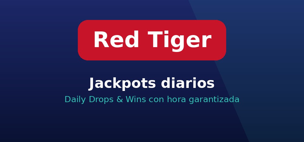 Jackpots diarios Daily Drops & Wins de Red Tiger con hora garantizada
