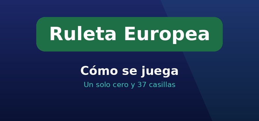 Cómo se juega la ruleta europea: rueda de 37 casillas con un solo cero