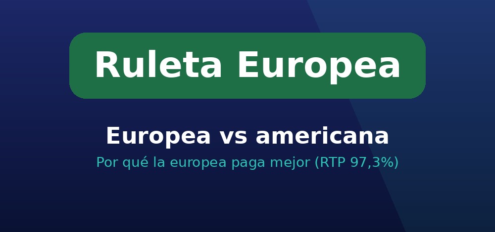 Ruleta europea vs americana: por qué la europea paga mejor con RTP 97,3%