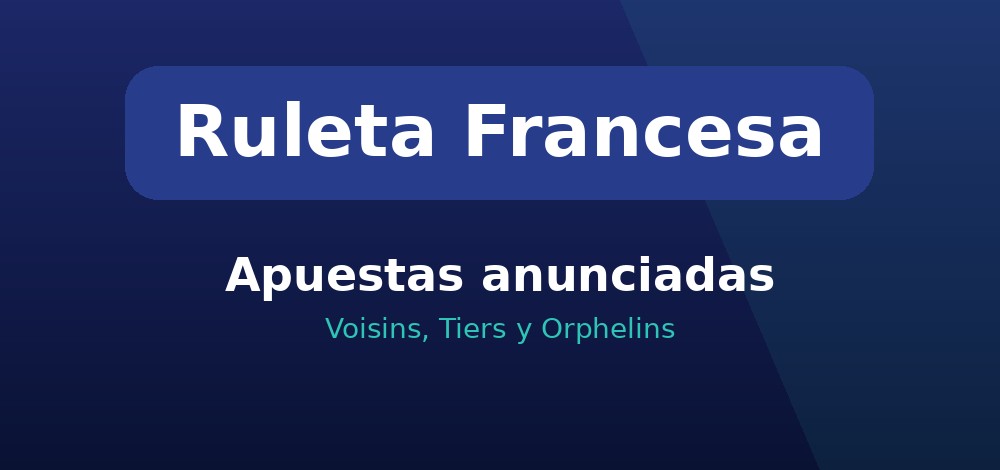 Apuestas anunciadas de la ruleta francesa: Voisins du Zéro, Tiers y Orphelins en el tapete