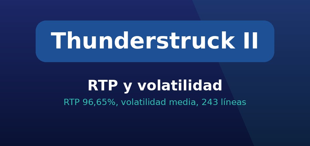 RTP 96,65% y volatilidad media de la tragamonedas Thunderstruck II